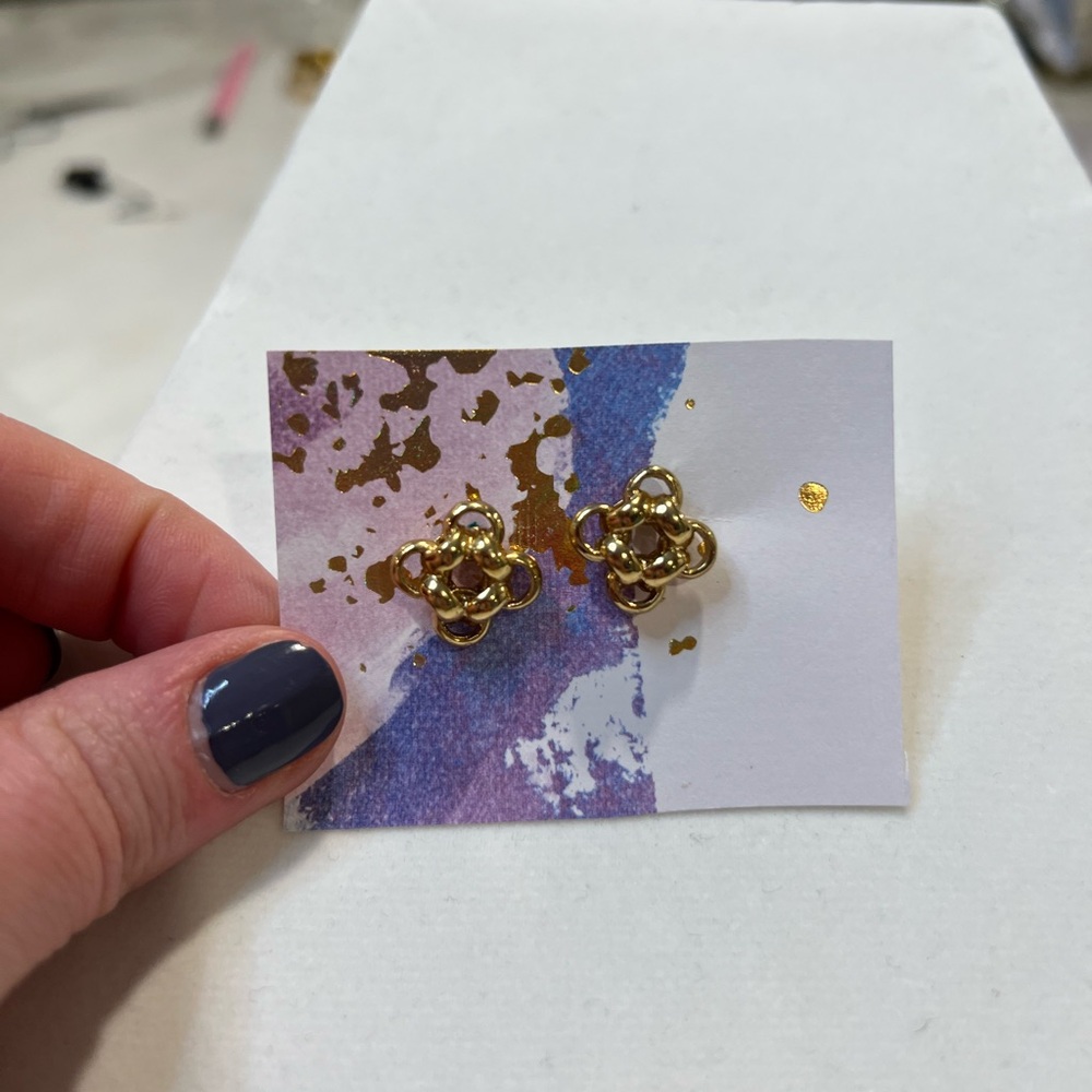 Gold Knot Earrings